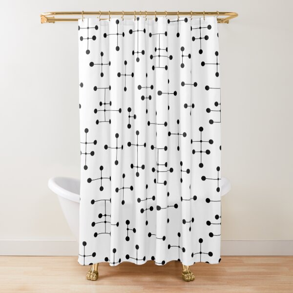 Midcentury Modern Dots 100 Shower Curtain