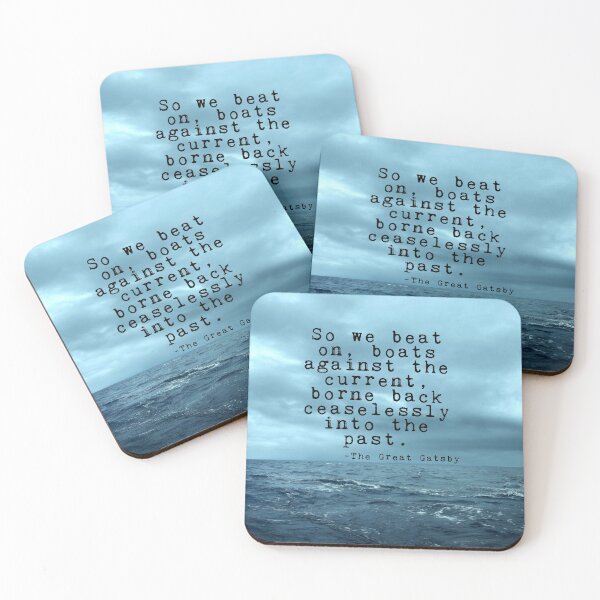 Item preview, So we beat on - Gatsby quote on the dark ocean designed and sold by peggieprints.