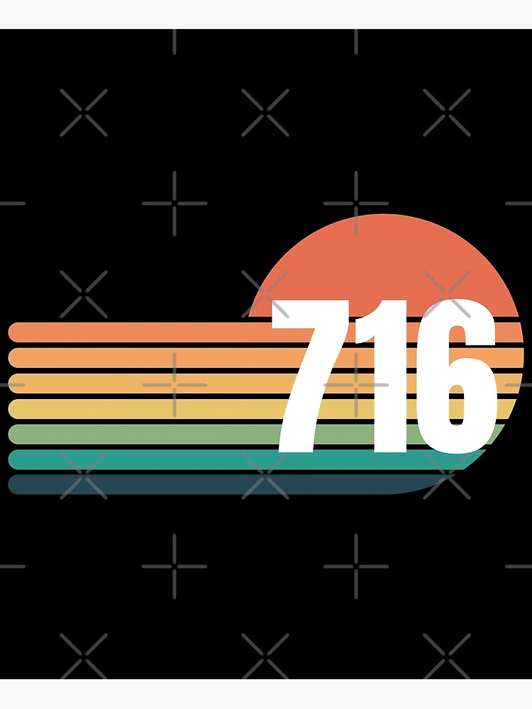 retro sunset area code 716 poster for sale by tanujasharma redbubble