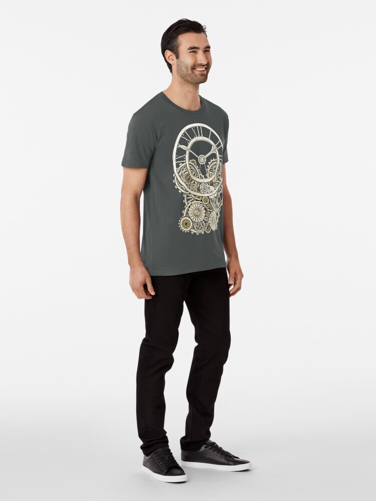 Alternate view of Stylish Vintage Steampunk Timepiece Vintage Style Steampunk T-Shirts Premium T-Shirt