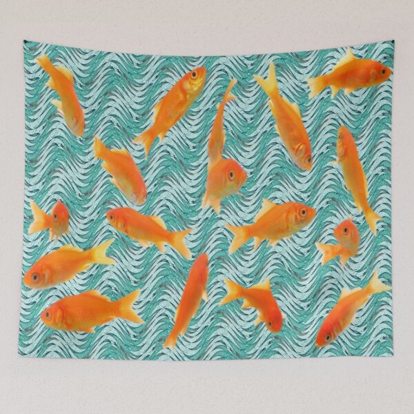 Item preview, Wave pattern and goldfish designed and sold by Cyberomiz.