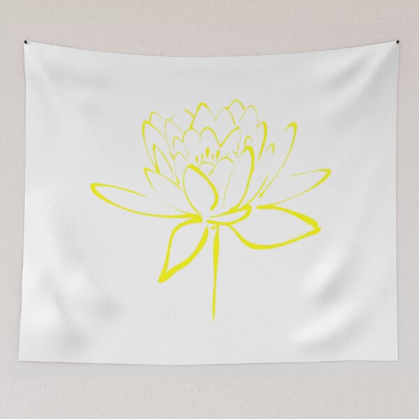 Item preview, Lotus Flower Calligraphy (Yellow) designed and sold by Makanahele.