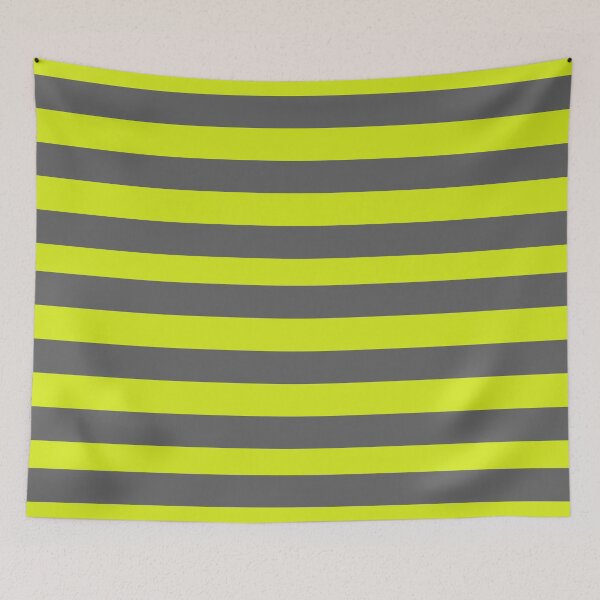 Item preview, Classic Gray and Lime Punch Green Colors in Horizontal Stripes designed and sold by NECHSTORE.