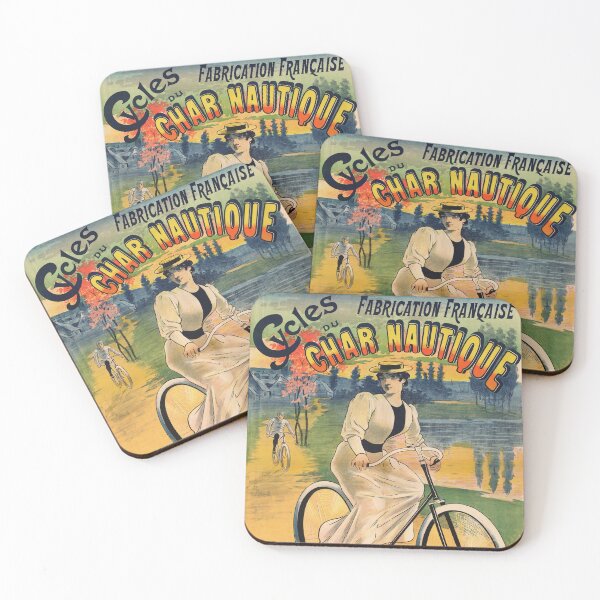 Item preview, CYCLES DU CHAR NAUTIQUE Made in Paris France 1900 Vintage Bicycles Poster designed and sold by retroposters.