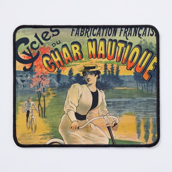 Item preview, CYCLES DU CHAR NAUTIQUE Made in Paris France 1900 Vintage Bicycles Poster designed and sold by retroposters.