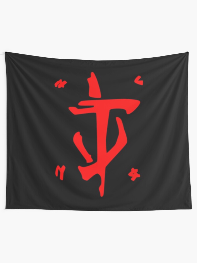 Alternate view of Mark of the Doom Slayer - Red Tapestry