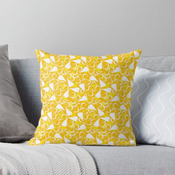 Citrus Grove Lemon Pips Throw Pillow