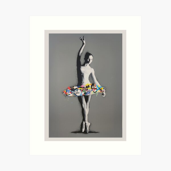 Graffiti Ballerina - Martin Whatson Art Print