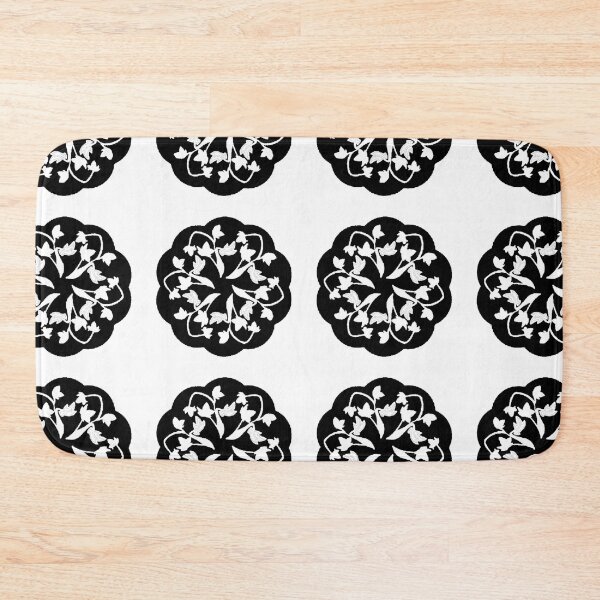 Item preview, Black white rotating leaves minimalist monochrome  designed and sold by glowvim.