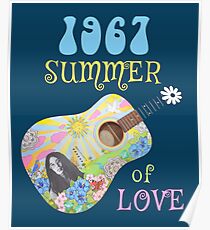 1967 Summer of Love Hippie T-shirt Poster