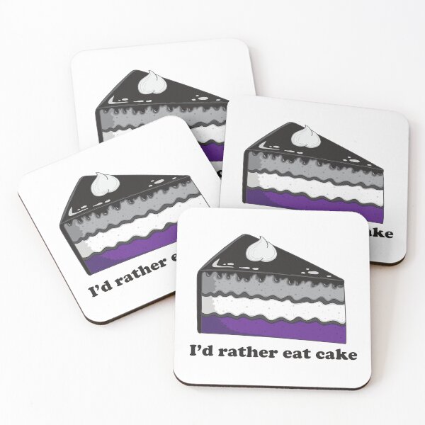 Item preview, I'd rather eat cake - Ace/Asexual Pride Cake designed and sold by Cake-Ace-Space.