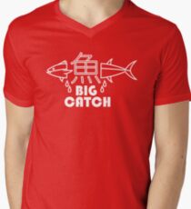 BIG CATCH Men's V-Neck T-Shirt