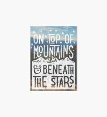 On Top Of Mountains Art Board