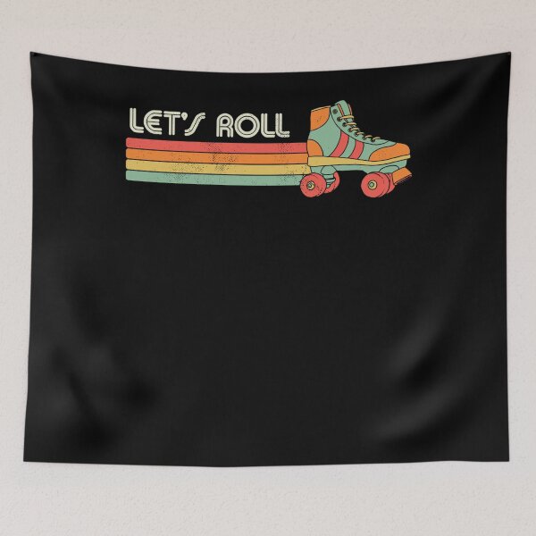 Item preview, Let's Roll Roller Skating Skater Skate Retro Vintage 80s designed and sold by Mariaxjulio.