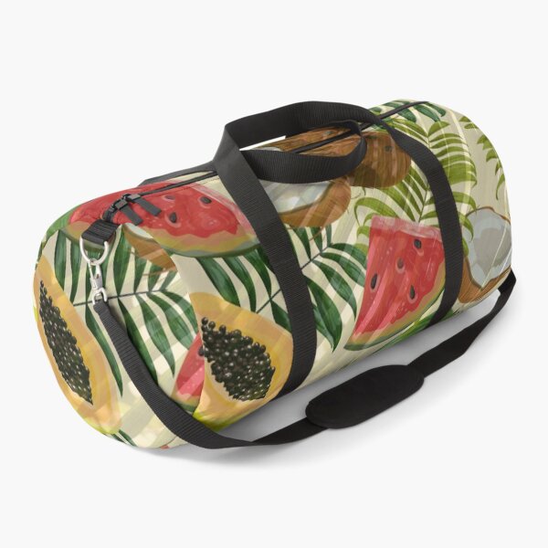 Item preview, green tropical fruit and tropical plant pattern designed and sold by Beeroclock.