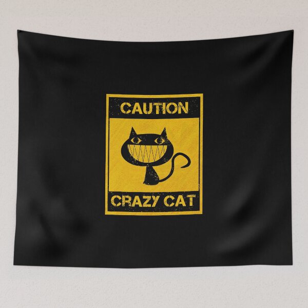 Item preview, Crazy Cat Caution designed and sold by CAUTION SHOP.
