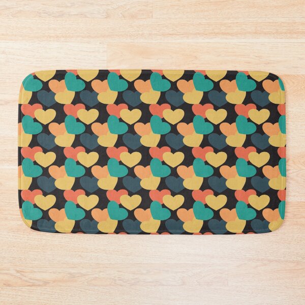 Item preview, Heart pattern sunset teal colours designed and sold by Tanya Mihe.