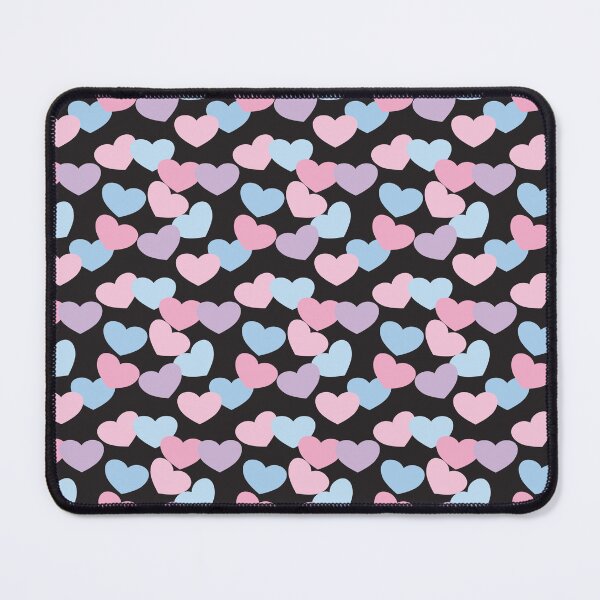 Item preview, Pastel Sweethearts pattern on black background designed and sold by Tanya Mihe.