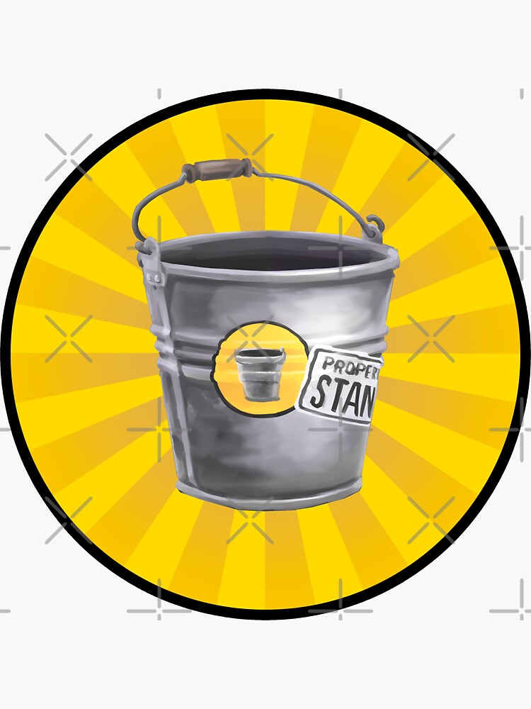 "the stanley parable is this a bucket for gamers" Sticker by PsyDavid Redbubble