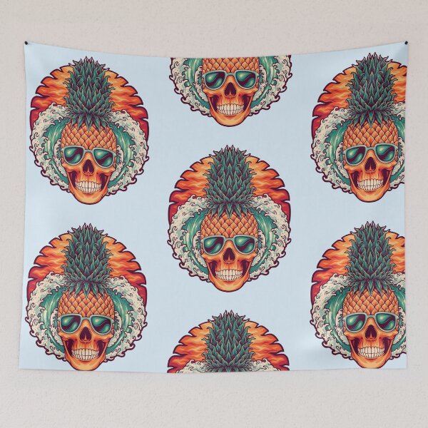 Item preview, funny summer pineapple on the beach cartoon designed and sold by Beeroclock.