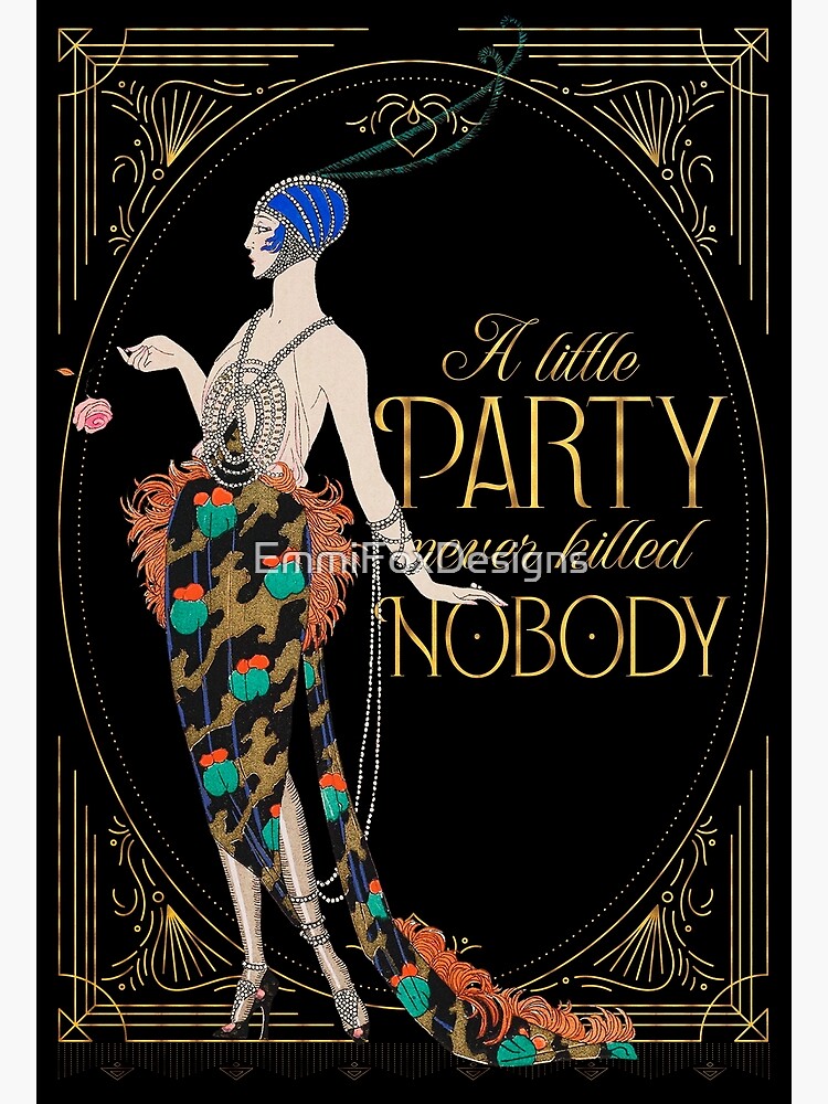 Poster for Sale Party-Art-Deco-Cocktail EmmiFoxDesigns von Redbubble | Lustiger | Cocktail-Kunstdruck\