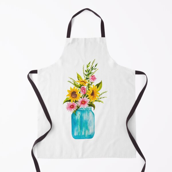 Item preview, Watercolor mason jar with flowers designed and sold by Designs1279.