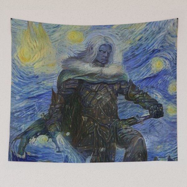 Item preview, Drizzt Do'Urden Forgotten Realms Starry Night designed and sold by weirdo97.