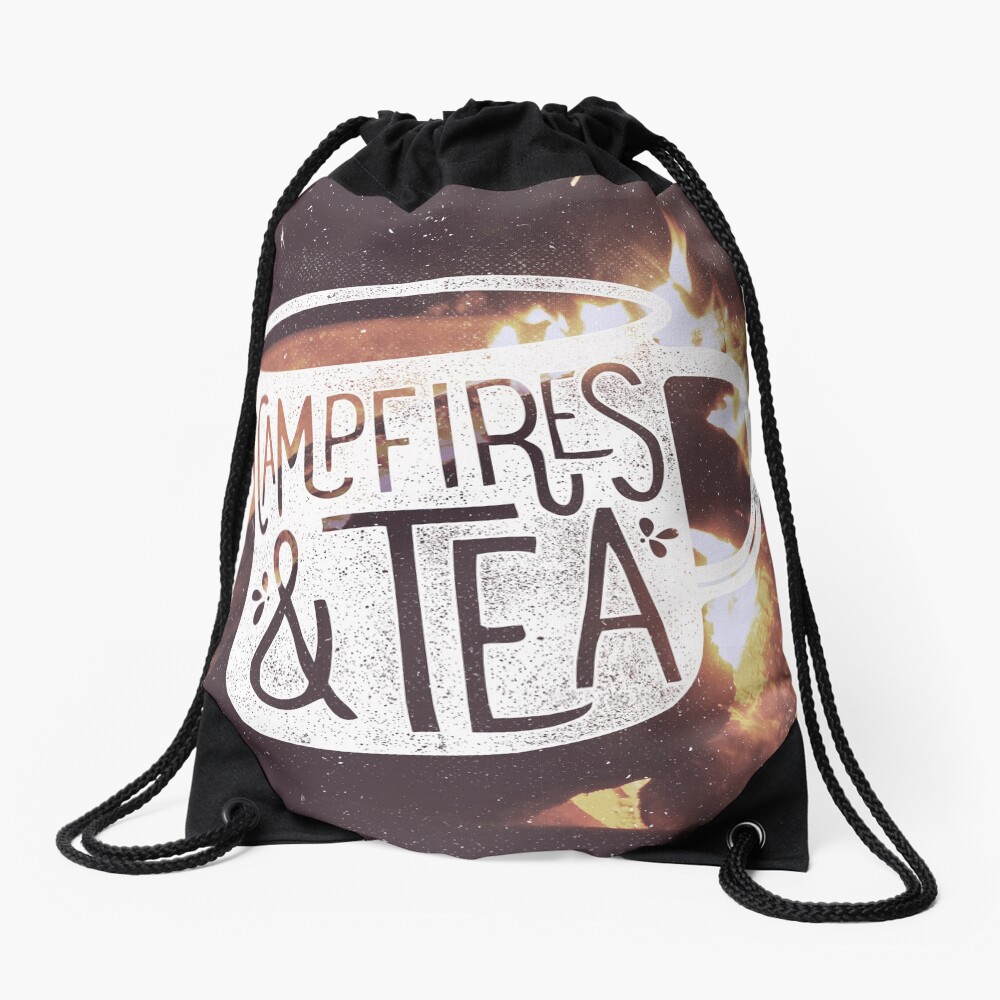 CAMPFIRES and TEA Drawstring Bag
