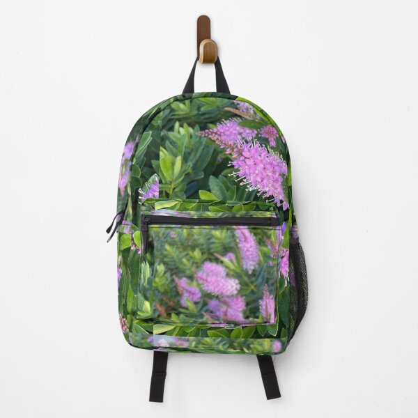 Item preview, Green bush with hot pink purple flowers at New River Path designed and sold by NesheYx.