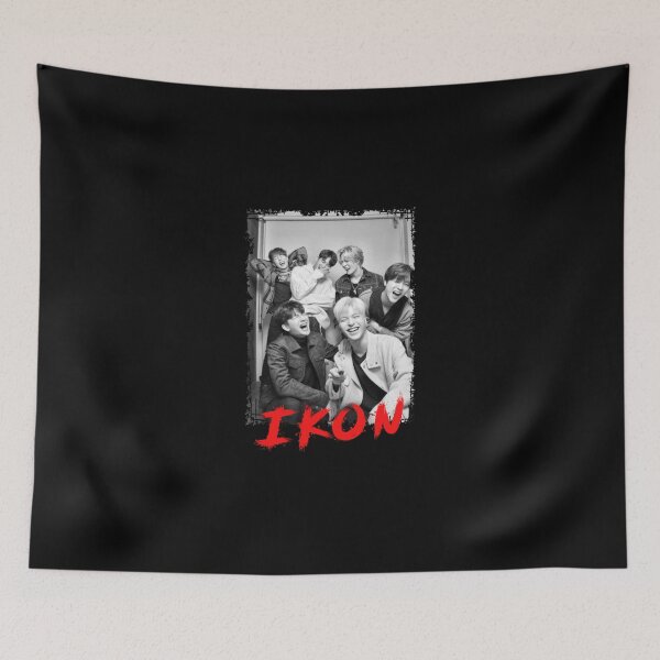 Item preview, iKON Kpop Group Members black and white Korean Kpop RGB Color Design designed and sold by JennieJacobso.
