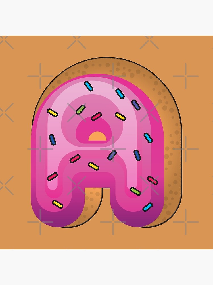 Póster «Pastel de donas con la letra A del alfabeto» de Donutlovers ...