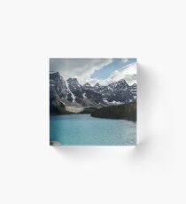 Rocky Mountains Blue Lake National Park Acrylic Block