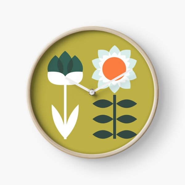 Set Sun Olive Clock