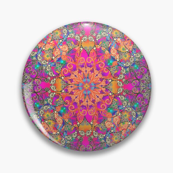 Artikelvorschau, Mandala fluorescent orange 2a entworfen und verkauft von pearlposition.