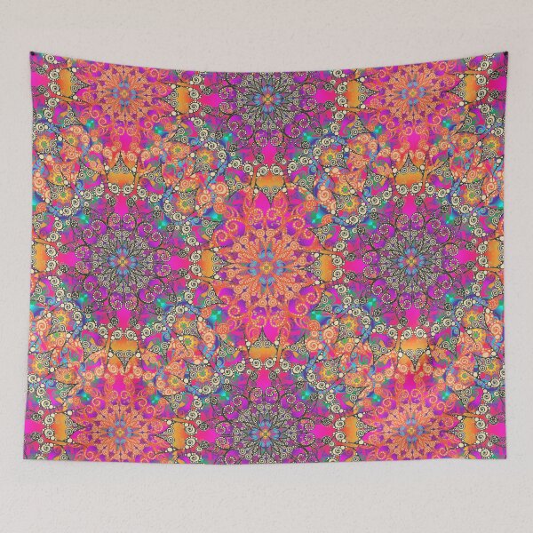 Artikelvorschau, Mandala fluorescent orange 2a entworfen und verkauft von pearlposition.