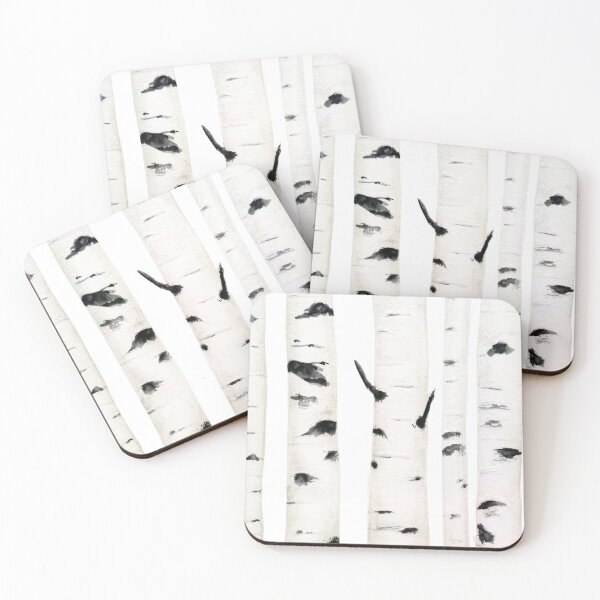 Item preview, hand painted birch watercolor  designed and sold by ColorandColor.