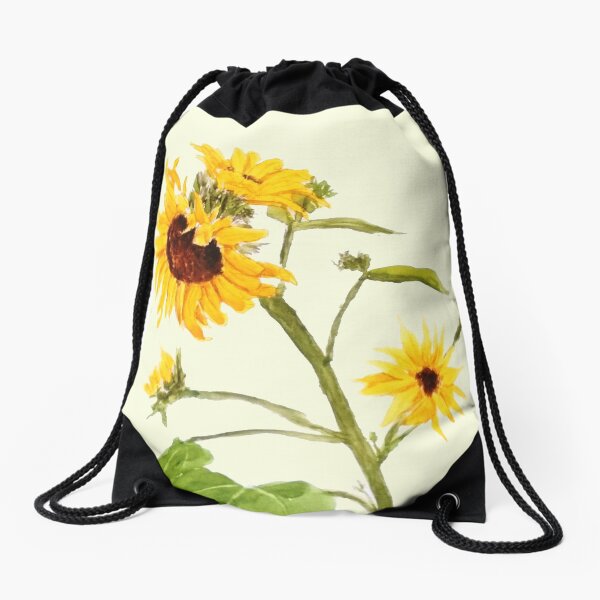 Aperçu de l'œuvre aquarelle de tournesol jaune peinte à la main  créée et vendue par ColorandColor.