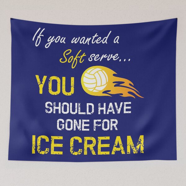Item preview, If You Wanted A Soft Serve Ice Cream Funny Volleyball Shirt designed and sold by MoonPuree.
