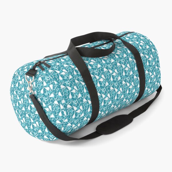 Citrus Grove Fruit Pips pattern on Teal Duffle Bag