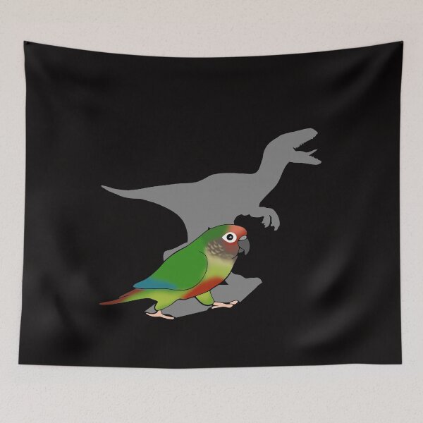 Item preview, Velociraptor Rose Fronted Conure Dinosaur shadow designed and sold by FandomizedRose.