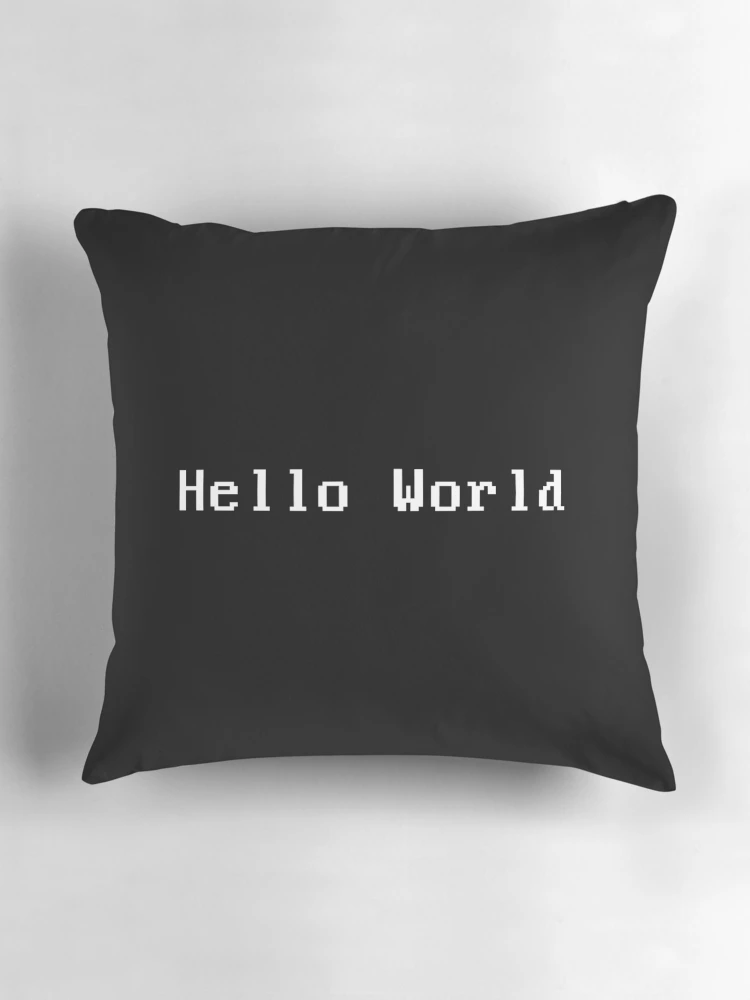 Thumbnail 3 of 4, Pillow, Hello World Computer Program designed and sold by MoonPuree.