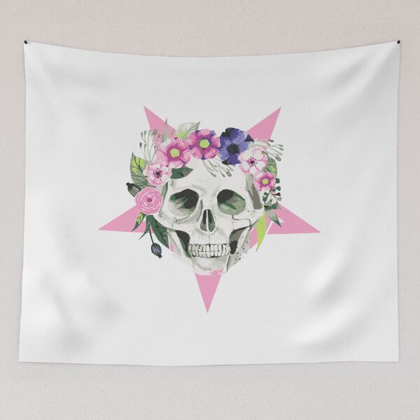 Item preview, Halloween Painted Skull Wholesale Tattoo designed and sold by PodiShawna.