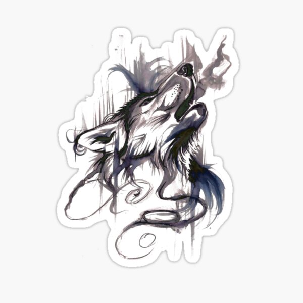 "wolf breathing smoke" Sticker by seasmondy | Redbubble