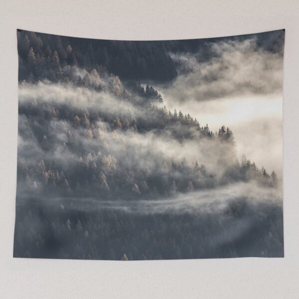 Item preview, Foggy Forest Trees in the Woods designed and sold by TravelDream.