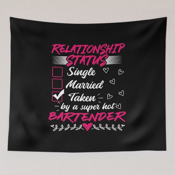Item preview, Funny His and Her Gift Idea Bartender Relationship Status designed and sold by haselshirt.