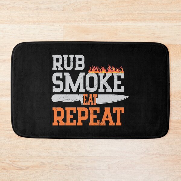Item preview, Rub Smoke Eat Repeat BBQ Lover Barbeque Grilling Grill Dad designed and sold by haselshirt.