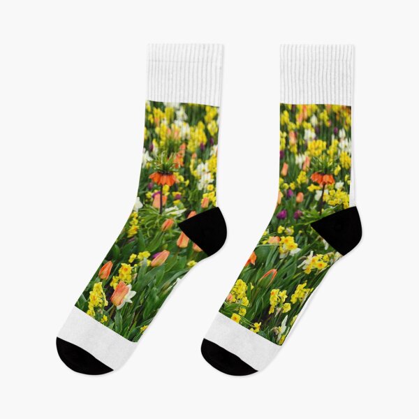 Item preview, Colorful garden with flowers spring season designed and sold by goceris.