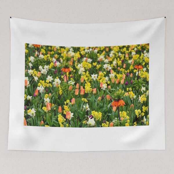 Item preview, Colorful garden with flowers spring season designed and sold by goceris.