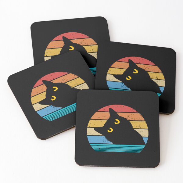Item preview, Retro Black Cat Lover Vintage Style Cats Cute Kitty Gift designed and sold by HardiKel.