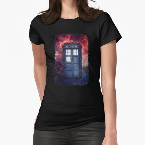 Police Blue Box Tee The Doctor T-Shirt Fitted T-Shirt